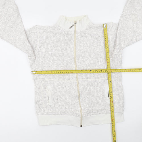 Weird Fish Women Beige Full Zip Hoodie Size S Cotton Blend