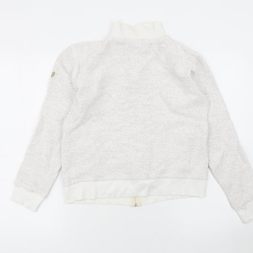 Weird Fish Women Beige Full Zip Hoodie Size S Cotton Blend
