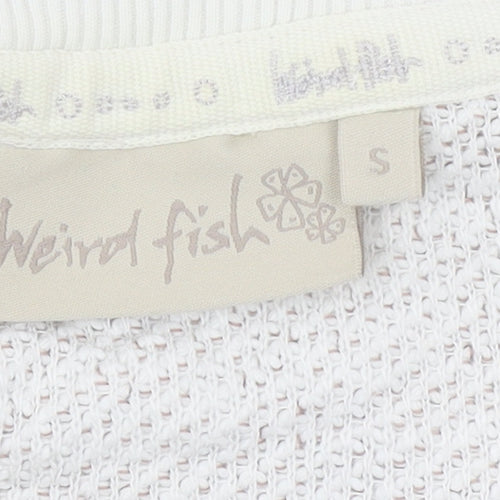 Weird Fish Women Beige Full Zip Hoodie Size S Cotton Blend
