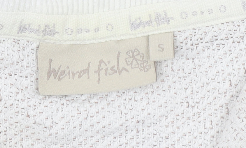 Weird Fish Women Beige Full Zip Hoodie Size S Cotton Blend