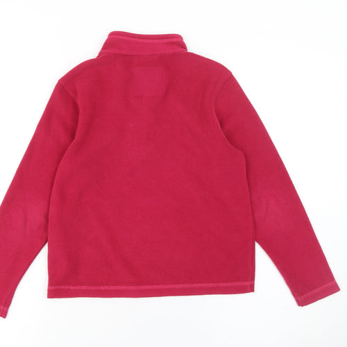 Regatta Girls Red Fleece 1/2 Zip Pullover Sweatshirt 9-10 Years