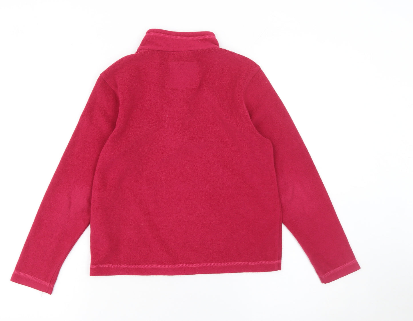 Regatta Girls Red Fleece 1/2 Zip Pullover Sweatshirt 9-10 Years