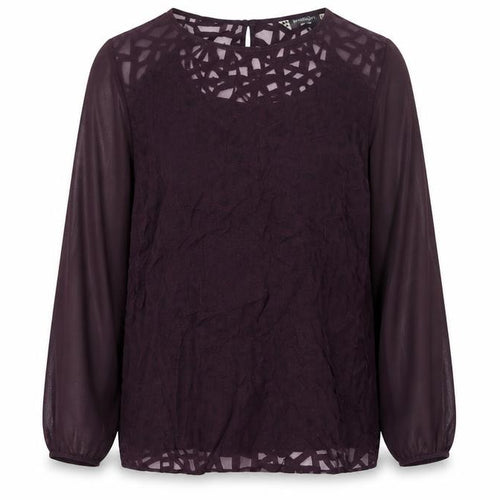 Principles by Ben de Lisi Womens Purple Chiffon Long Sleeve Blouse Size 20