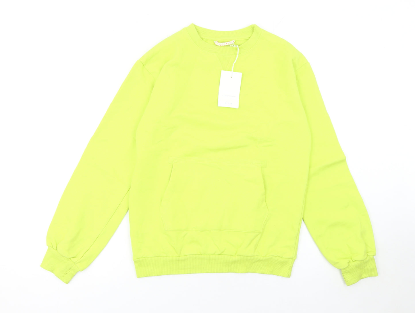 Willow Girls Yellow Pullover Sweatshirt XS Crew Neck Long Sleeve