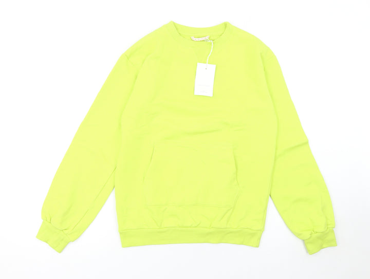 Willow Girls Yellow Pullover Sweatshirt XS Crew Neck Long Sleeve