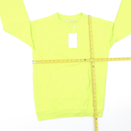Willow Girls Yellow Pullover Sweatshirt XS Crew Neck Long Sleeve
