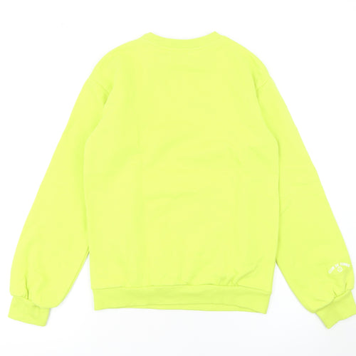 Willow Girls Yellow Pullover Sweatshirt XS Crew Neck Long Sleeve