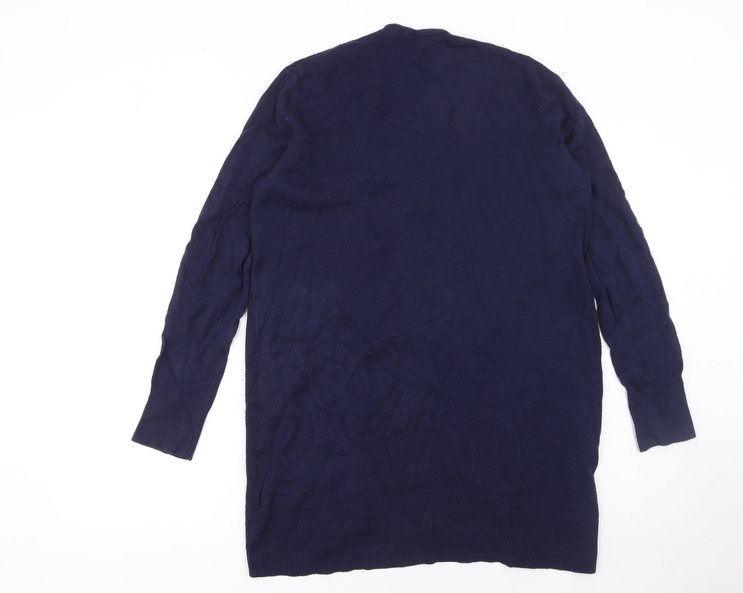 GAP Women Blue Cotton Long Sleeve Open Front Cardigan Size S