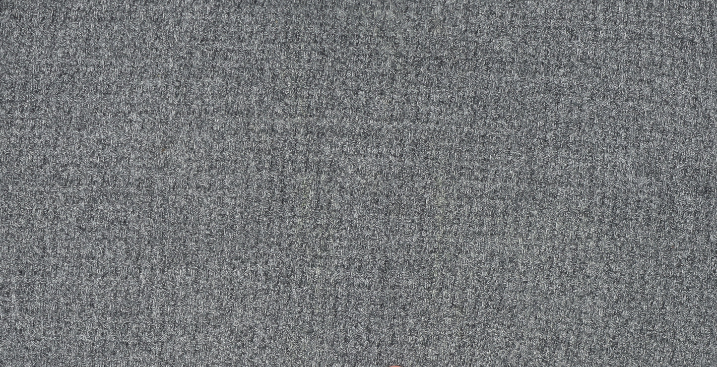 Mantaray Mens Grey 2XL Cotton Crew Neck Waffle Knit Jumper