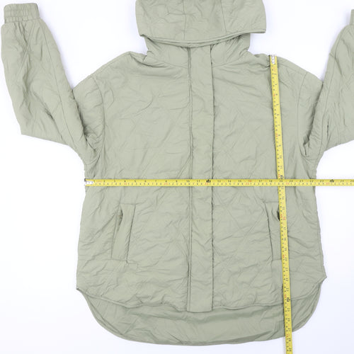 Dunnes Stores Women's Green Quilted Hooded Jacket Size 12