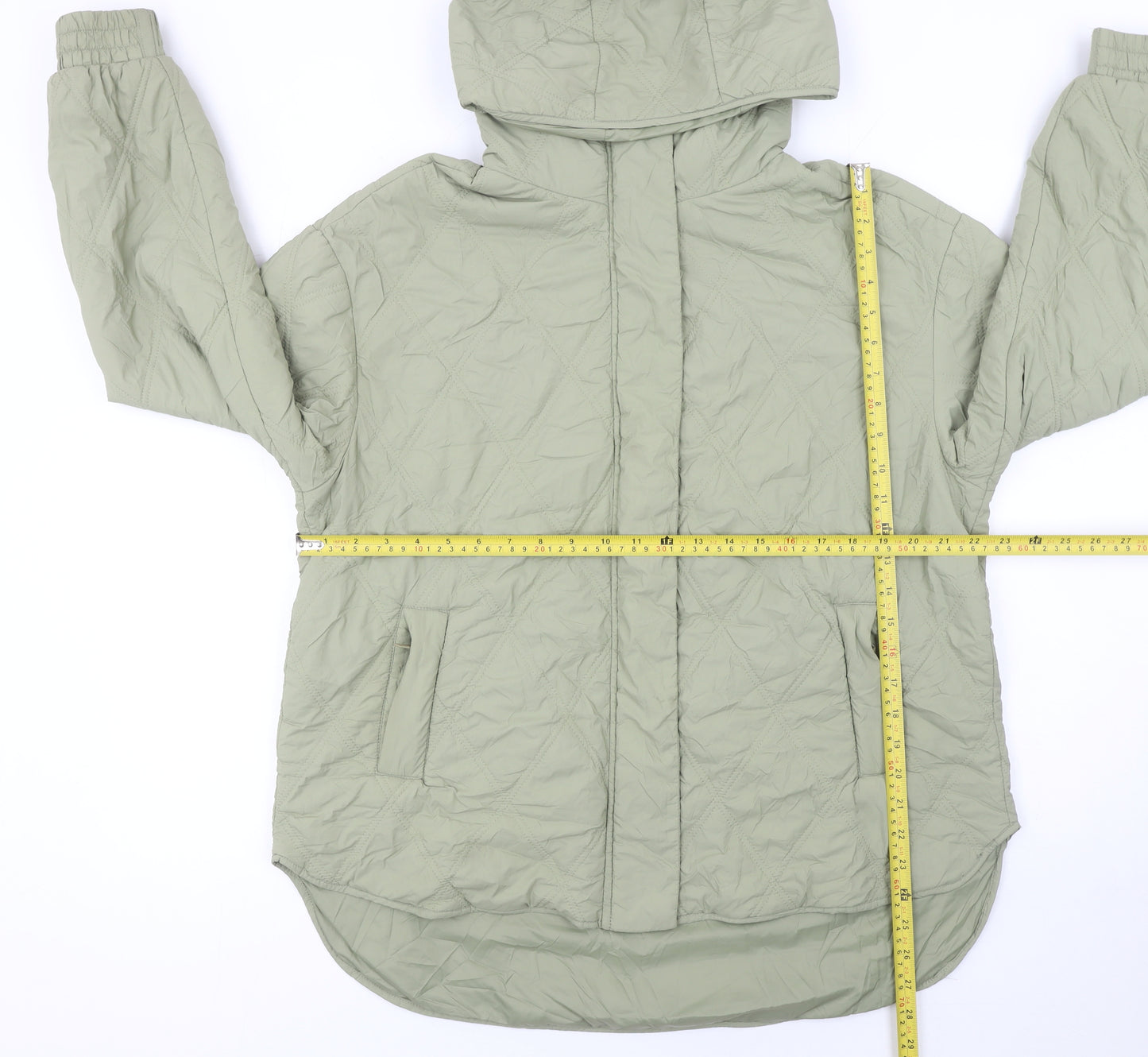 Dunnes Stores Women's Green Quilted Hooded Jacket Size 12