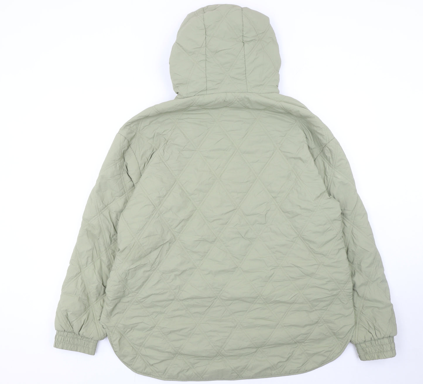 Dunnes Stores Women's Green Quilted Hooded Jacket Size 12