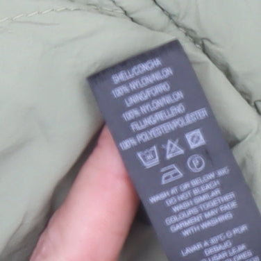 Dunnes Stores Women's Green Quilted Hooded Jacket Size 12