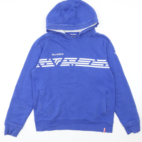 Tecnifibre Men's Blue Pullover Fleece Hoodie Size L Sportswear