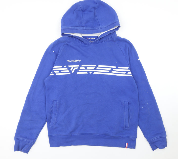 Tecnifibre Men's Blue Pullover Fleece Hoodie Size L Sportswear