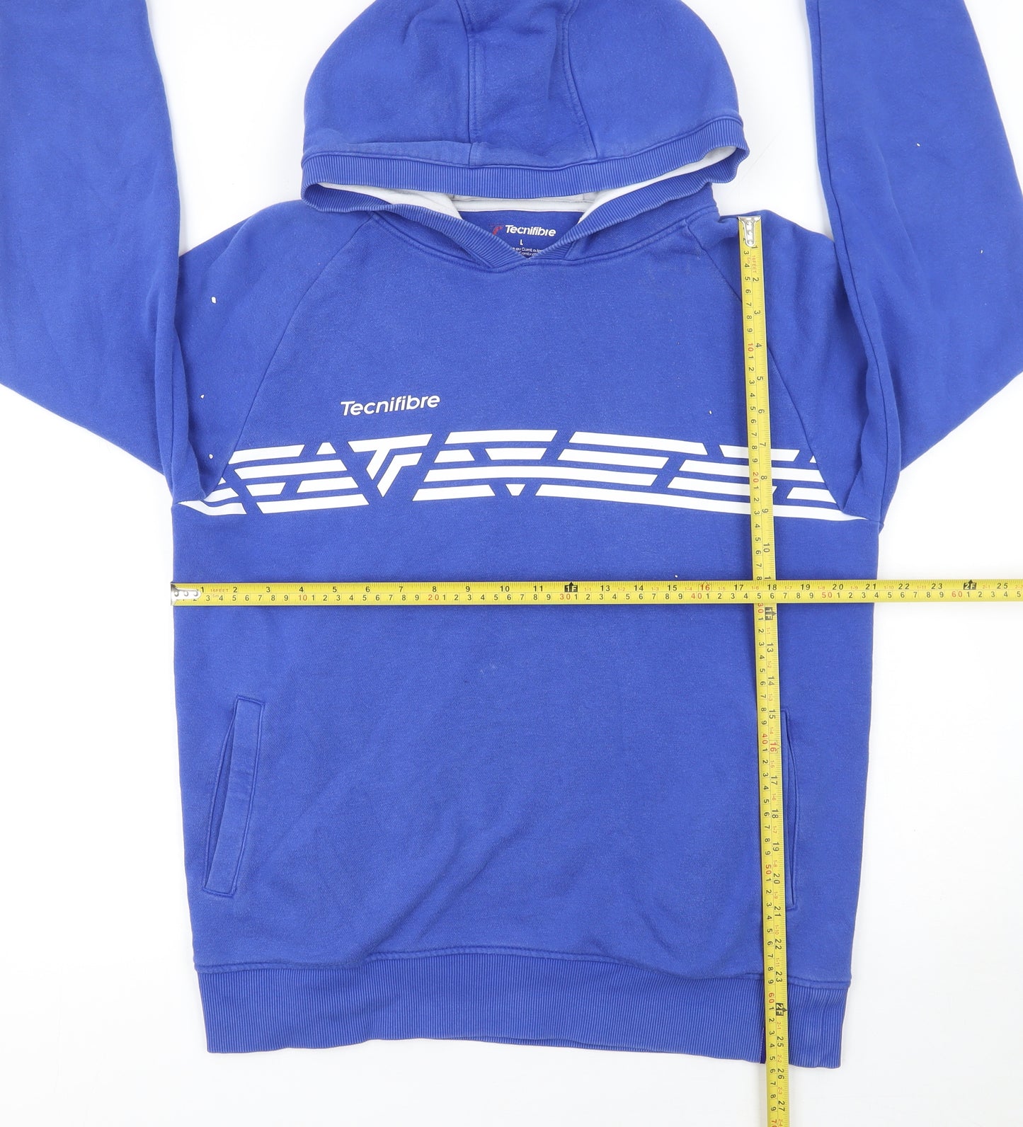 Tecnifibre Men's Blue Pullover Fleece Hoodie Size L Sportswear