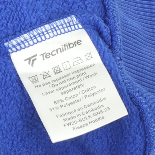 Tecnifibre Men's Blue Pullover Fleece Hoodie Size L Sportswear