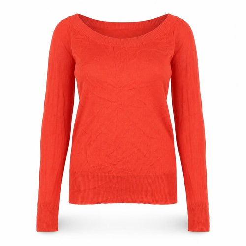 Forever 21 Women's Red Knit Pullover Jumper Size M Long Sleeve