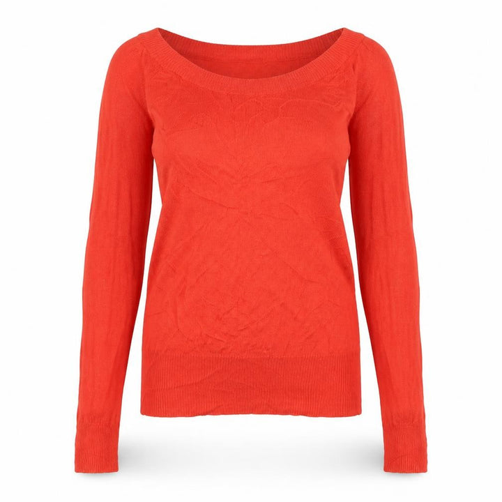Forever 21 Women's Red Knit Pullover Jumper Size M Long Sleeve