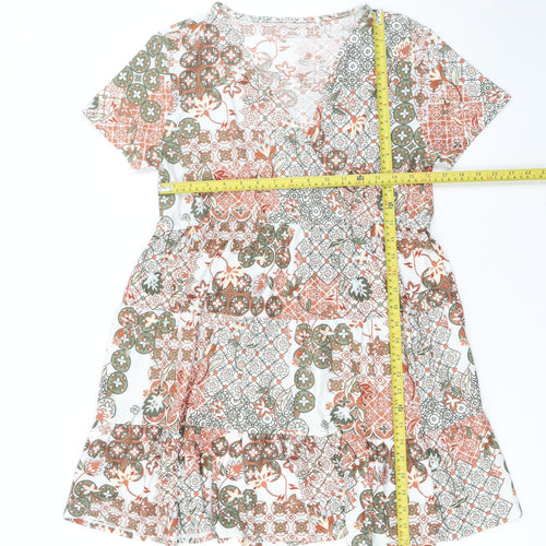 No Boundaries Girls Multicoloured XL Bohemian V-Neck Wrap Dress