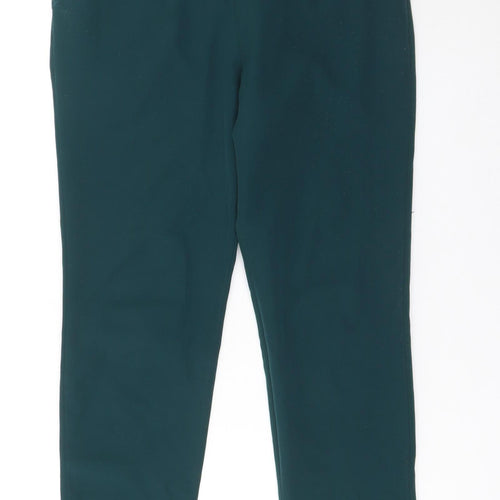 Bershka Women Green Jogger Trousers M Tapered Fit Elastic Waist