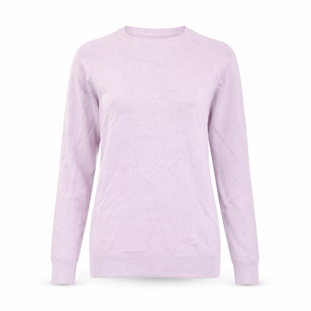 Dunnes Women’s Pale Pink Viscose Knit Crew Neck Long Sleeve Jumper XS