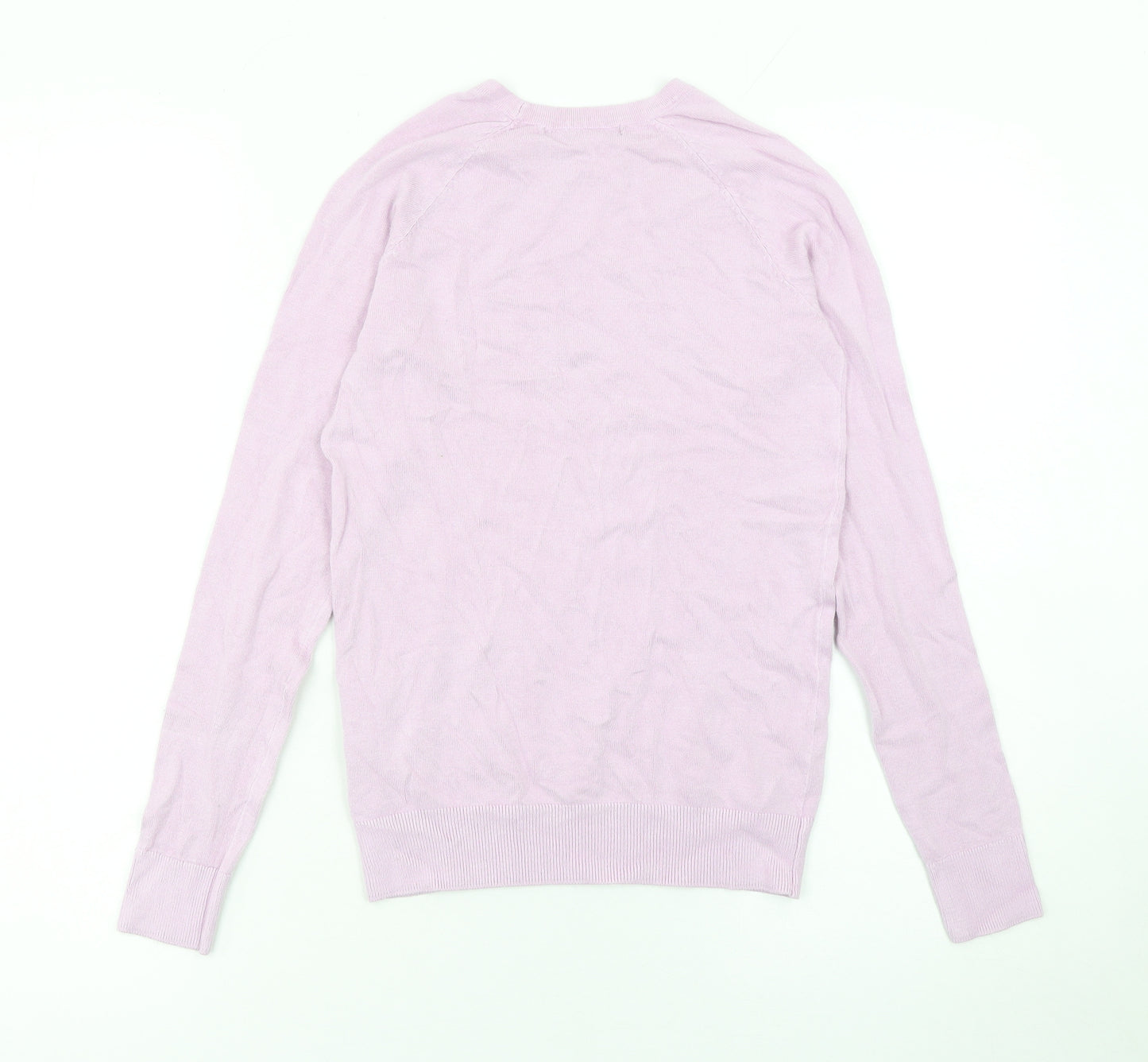 Dunnes Women’s Pale Pink Viscose Knit Crew Neck Long Sleeve Jumper XS