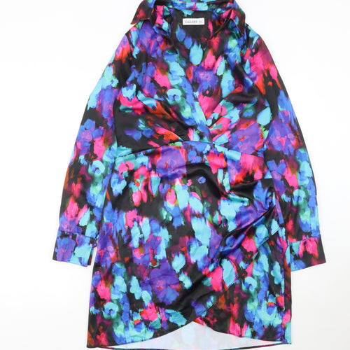 Gallery Womens Multicoloured Floral Wrap Dress Size 10