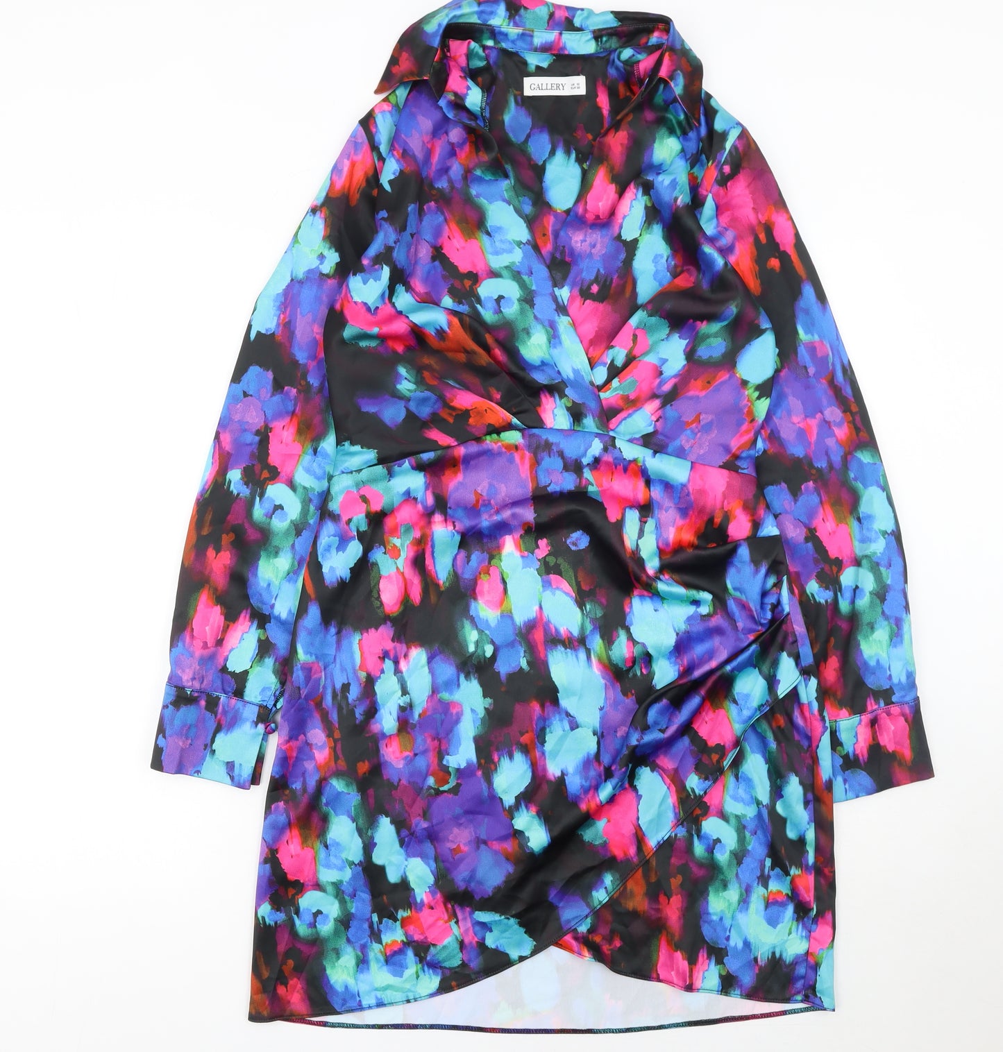 Gallery Womens Multicoloured Floral Wrap Dress Size 10