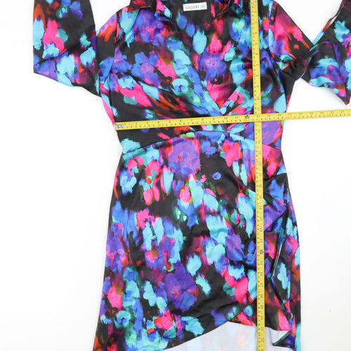 Gallery Womens Multicoloured Floral Wrap Dress Size 10