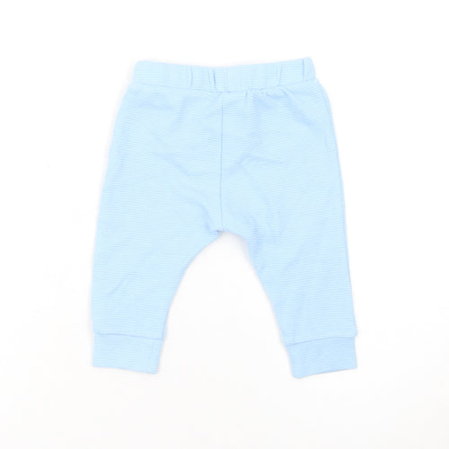 Dunnes Stores Unisex Baby Blue Jogger Trousers 6-9 Months Soft Cotton Blend