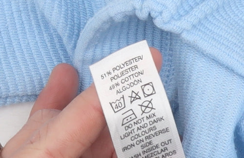 Dunnes Stores Unisex Baby Blue Jogger Trousers 6-9 Months Soft Cotton Blend
