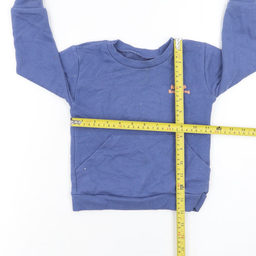 Dunnes Stores Blue 'Keep Exploring' Unisex Baby Pullover Jumper 18-24 Months