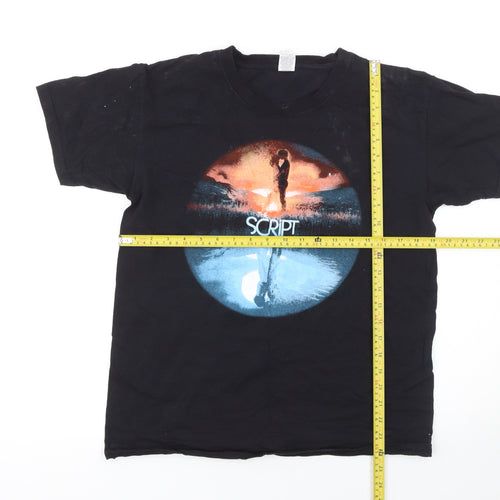 Fruit of the Loom Men’s Black The Script Band Tour Graphic T-Shirt Size M