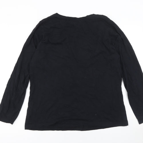 Disney Women's Black The Nightmare Before Christmas Long Sleeve Cotton T-Shirt Size L