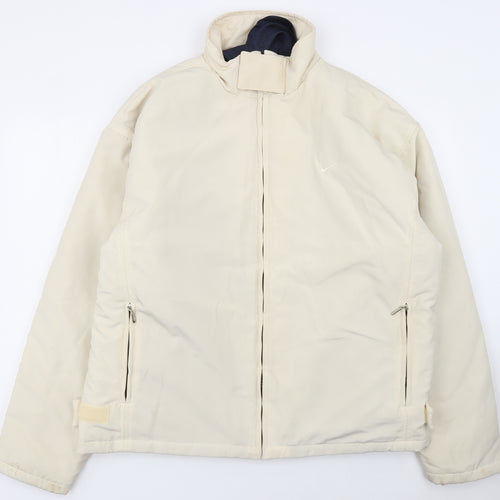 Roberto Sonelli Men's Beige XL Full Zip Lined Casual Jacket
