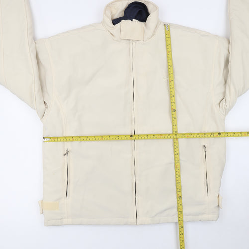 Roberto Sonelli Men's Beige XL Full Zip Lined Casual Jacket