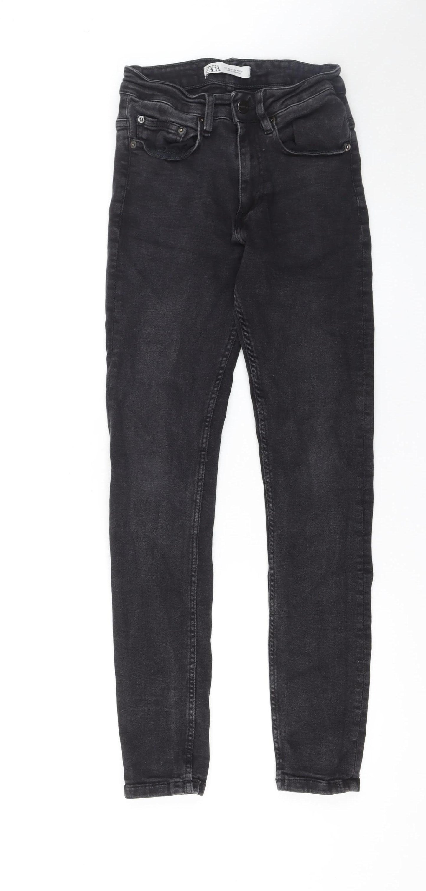 Zara Women Black Skinny High Rise Jeans Size 8