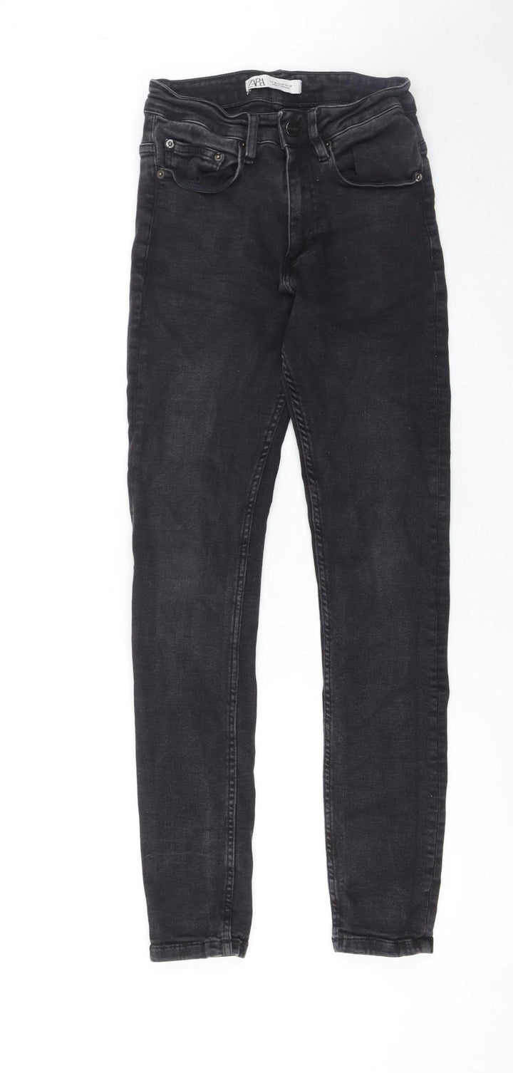 Zara Women Black Skinny High Rise Jeans Size 8