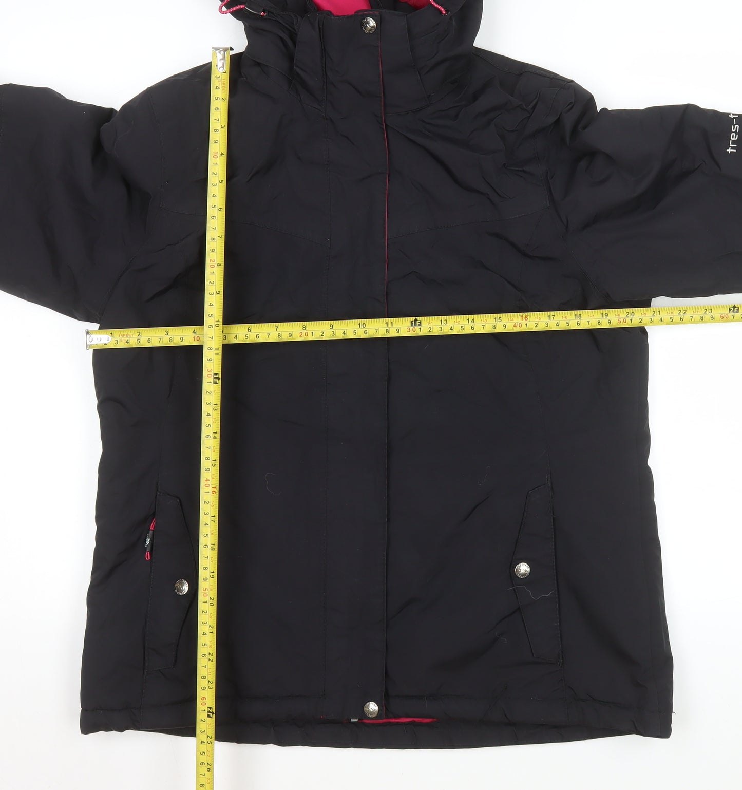 Trespass Womens Black Waterproof Hooded Parka Jacket Size 14