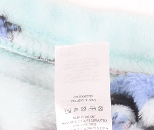 Disney Girls Blue Stitch & Angel Fleece Hooded All-In-One 7-8 Years Nightwear