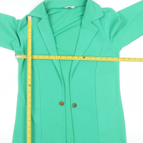 Quiz Women's Green Blazer UK 10 Single-Breasted Notch Lapel Jacket