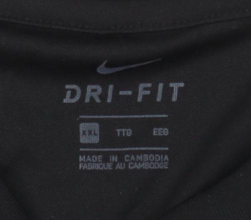 Nike Men's Black Dri-Fit Short Sleeve Athletic T-Shirt 2XL