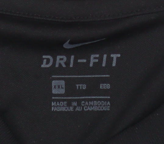 Nike Men's Black Dri-Fit Short Sleeve Athletic T-Shirt 2XL