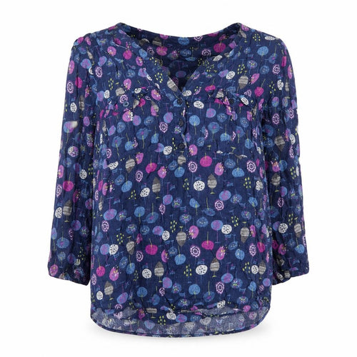 Monsoon Women’s Blue Floral Tunic Blouse Size 8 Viscose Top