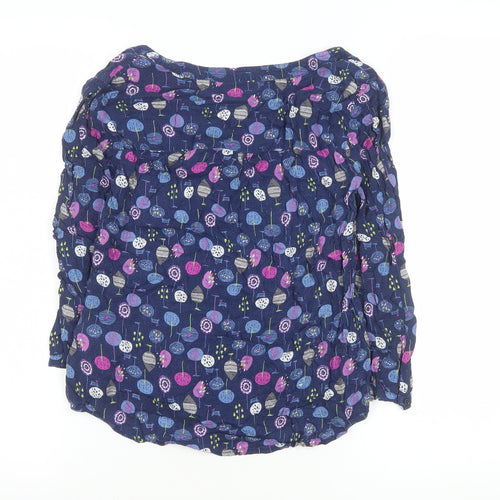 Monsoon Women’s Blue Floral Tunic Blouse Size 8 Viscose Top
