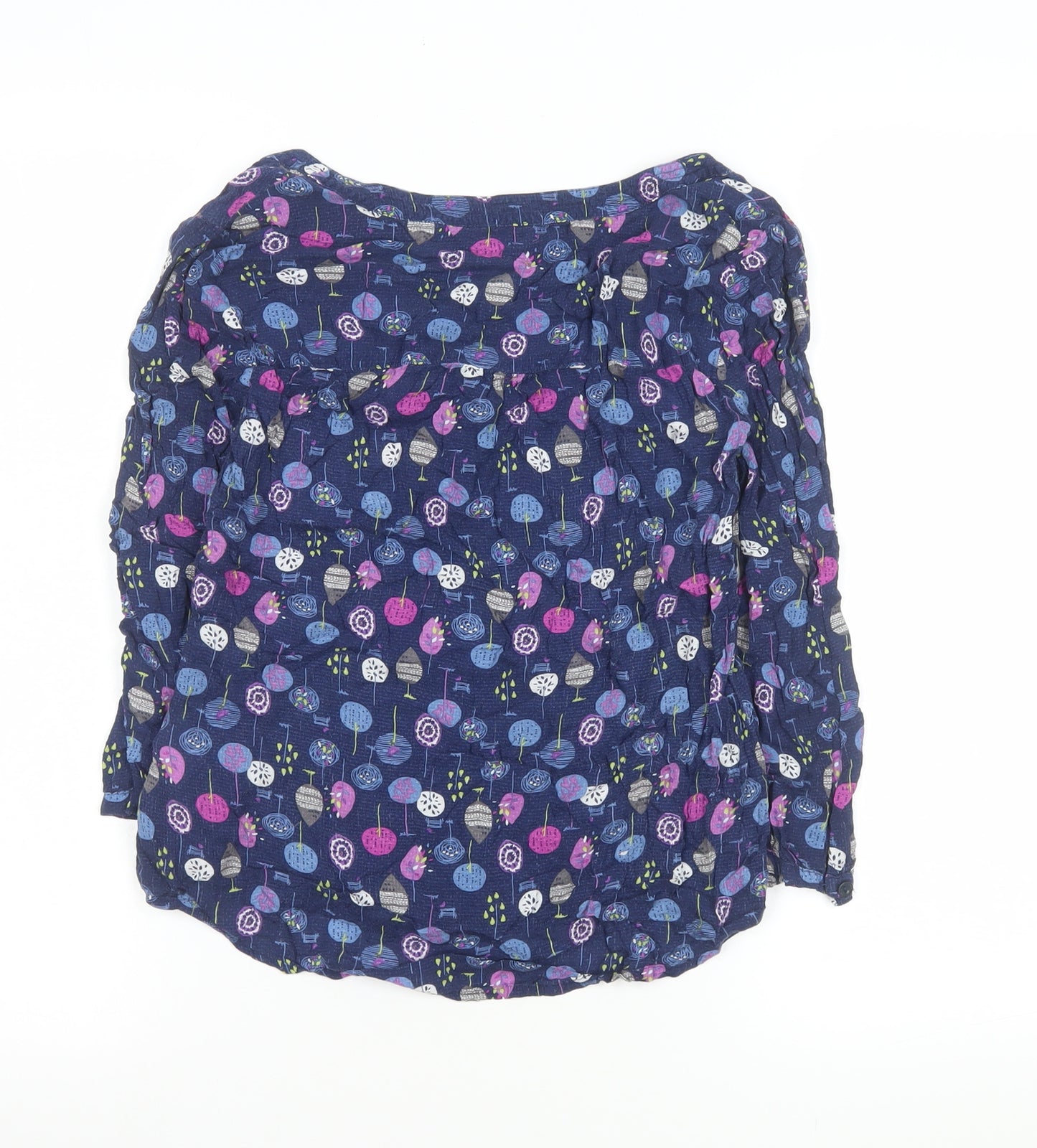Monsoon Women’s Blue Floral Tunic Blouse Size 8 Viscose Top