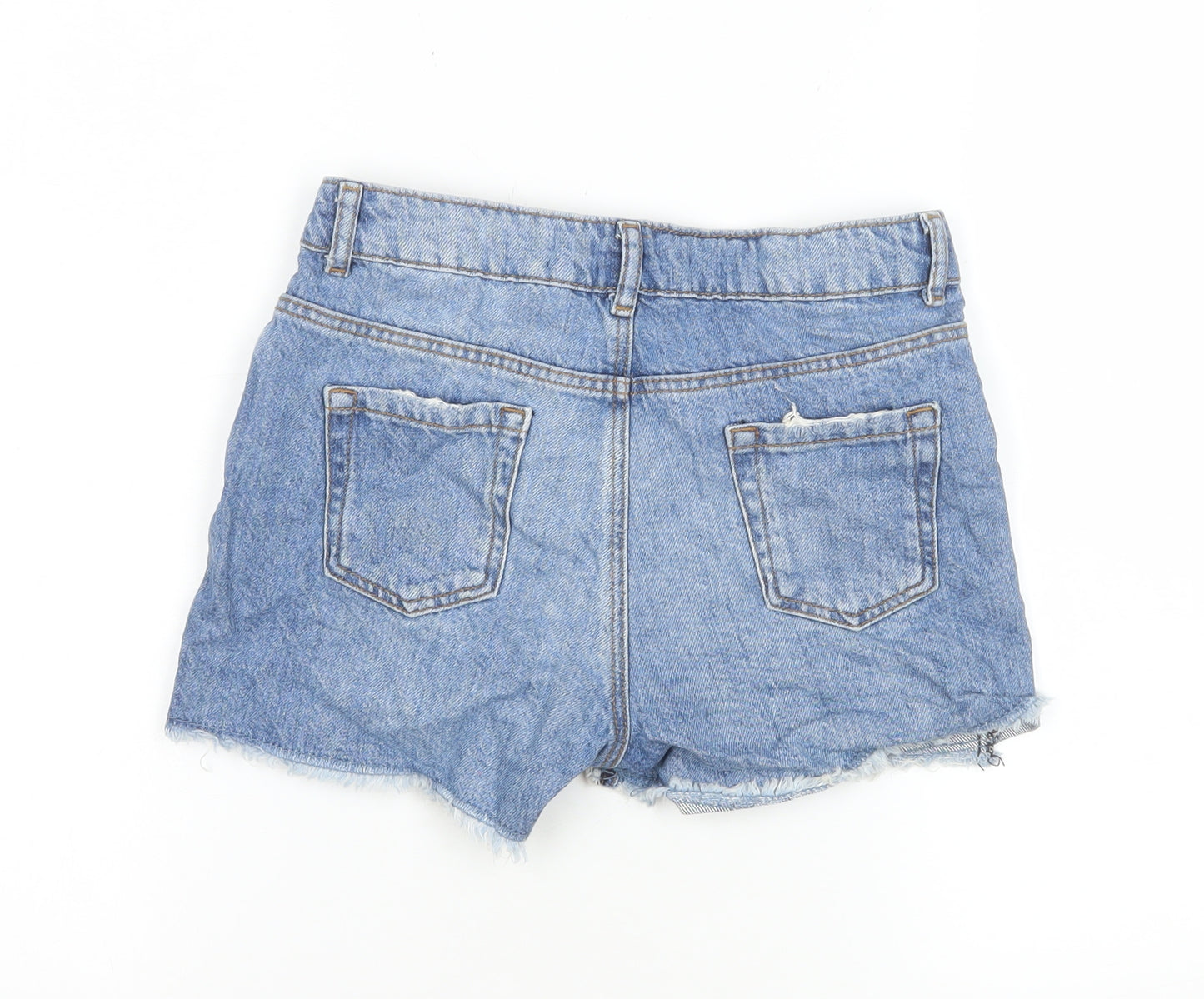 Denim Co. Teens Blue Rhinestone Cut-Off Denim Shorts Size 11 Slim
