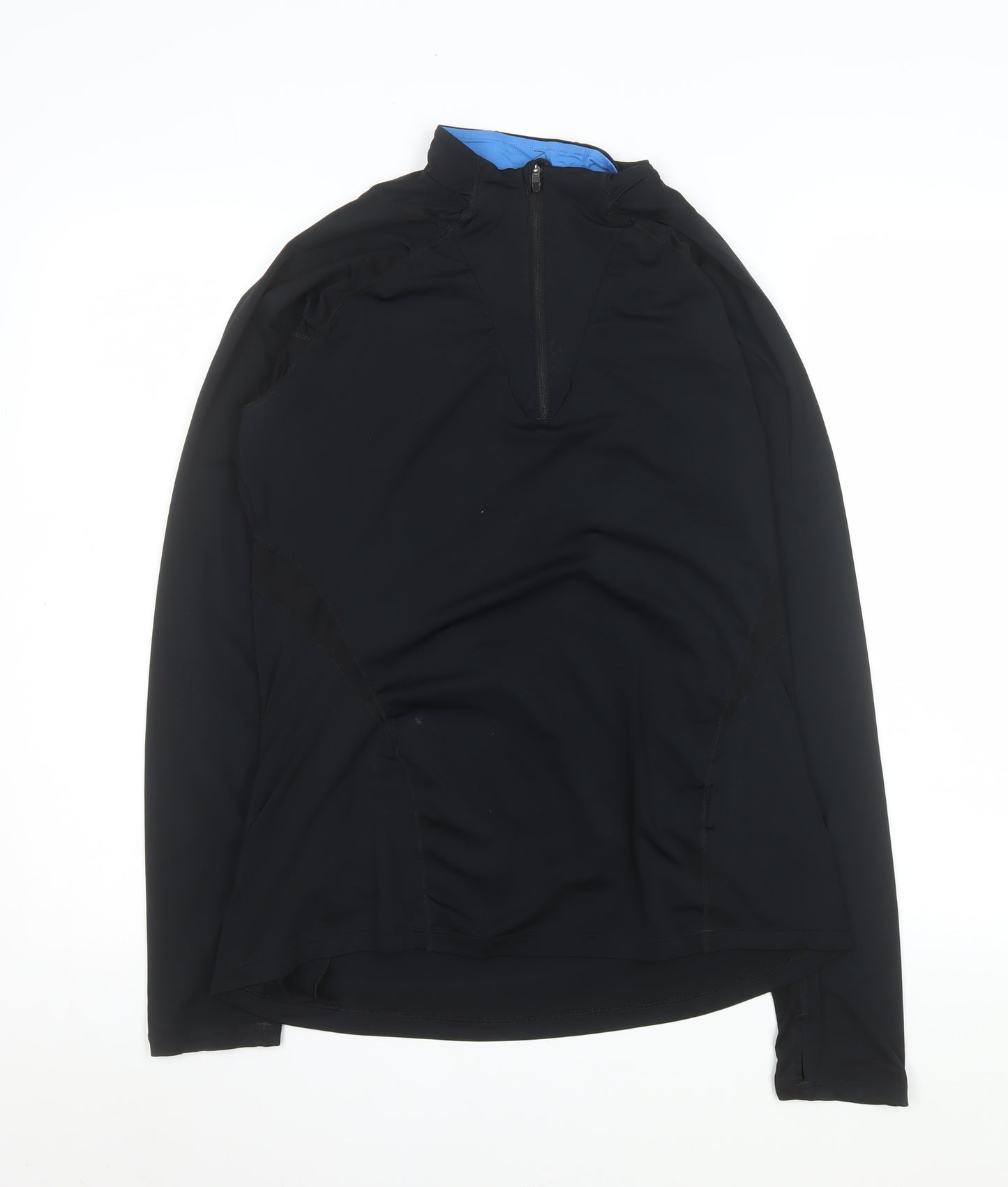 Asics Women's Black Long Sleeve 1/4 Zip Pullover Sweatshirt size S