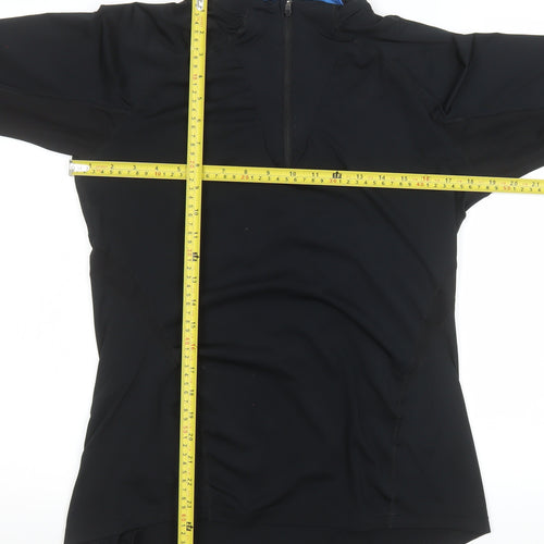 Asics Women's Black Long Sleeve 1/4 Zip Pullover Sweatshirt size S